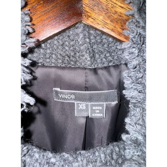 Vince Black & Gray Lambskin Leather Knit Racer Jacket Size XS - Picture 2 of 12